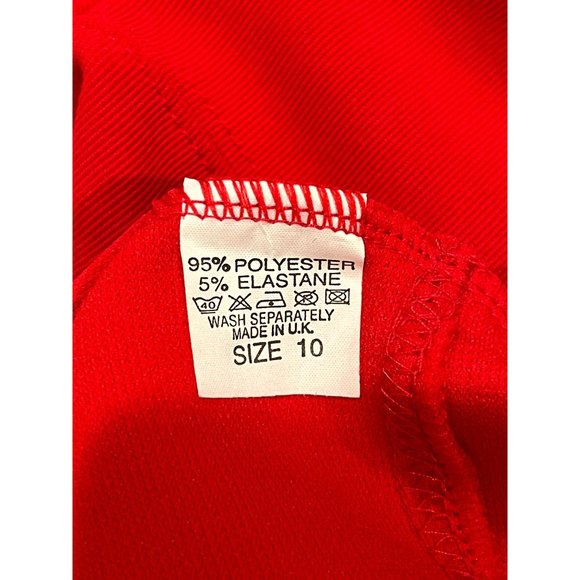 Boohoo Women Bodycon Bandage Dress Back Hole Square Neck Red Size 6 - Picture 7 of 7